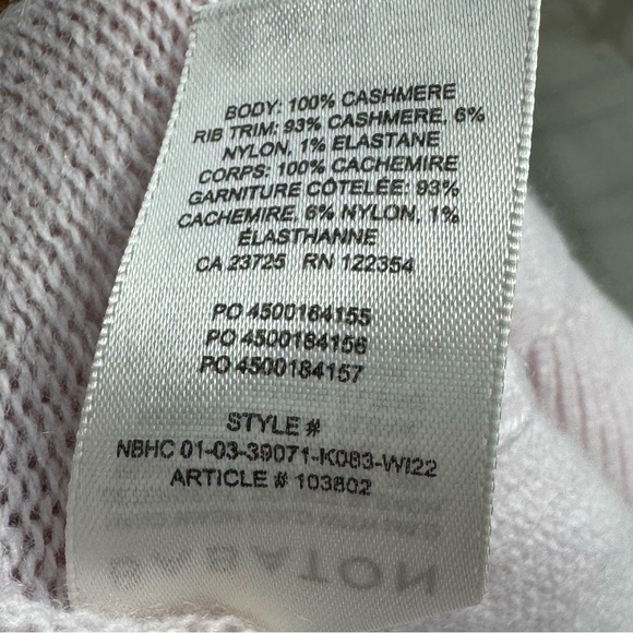 Aritzia Babaton Essential Cashmere Relaxed Crew Sweater S - Picture 14 of 14